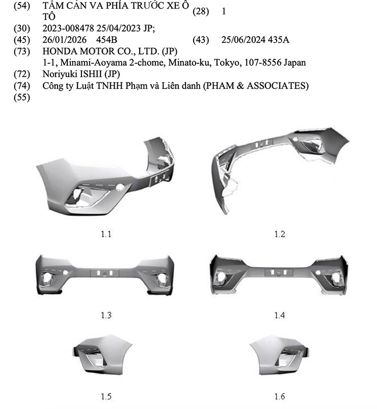 Honda City Hatchback bất ngờ xuất hiện trong hồ sơ đăng ký kiểu dáng công nghiệp tại Việt Nam.